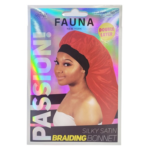 Bou Fauna Silky Satin Braiding Bonnet #PSBRBN-RD
