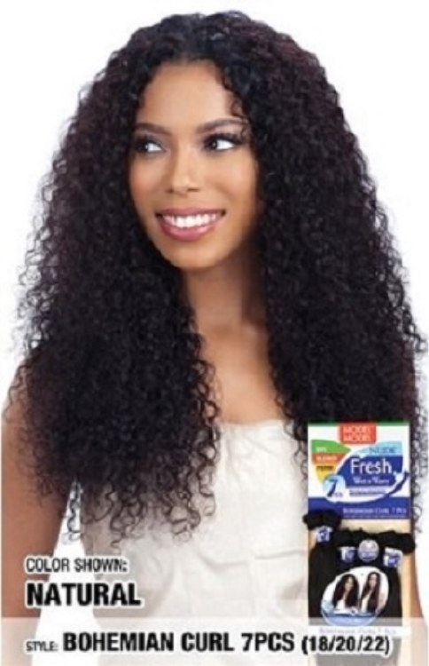 Nude Fresh Wet & Wavy Brazilian Virgin Remi Bohemian Curl - # Natural