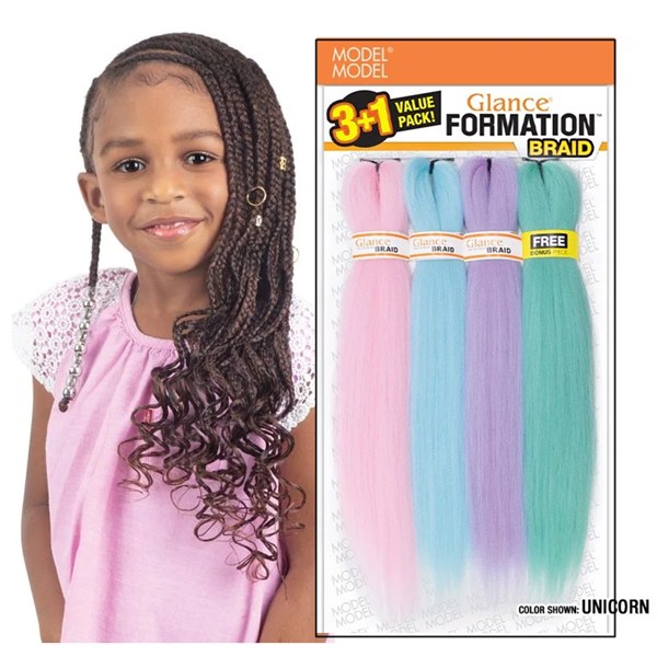 Glance 4x Formation Kids Braiding Hair 16 Inch - # UNICORN