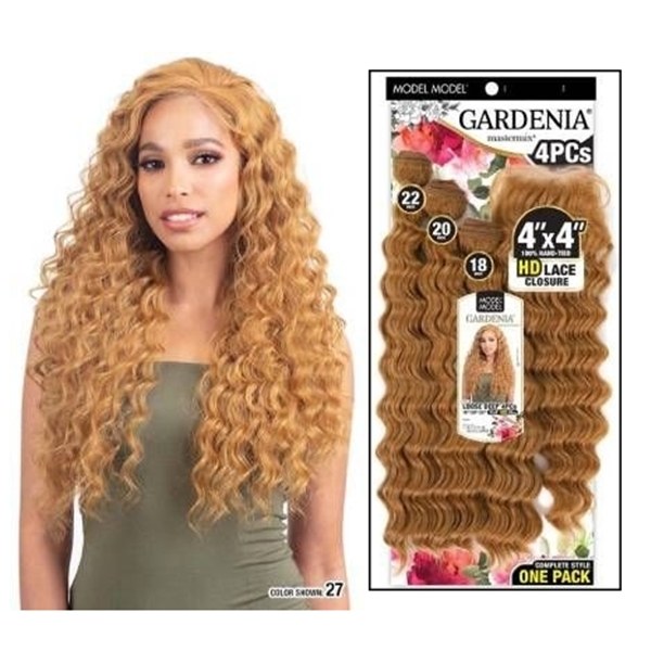 Gardenia 4pcs Loose Deep 18-20-22 with 4x4 Closure # 1