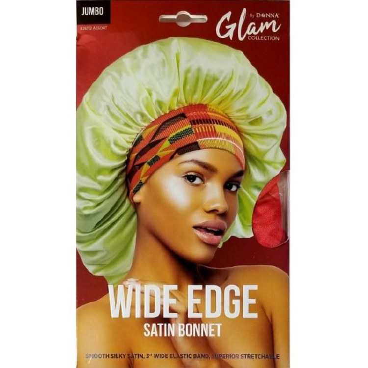 Donna Glam Collection Wide Edge Satin Bonnet Jumbo - Assorted