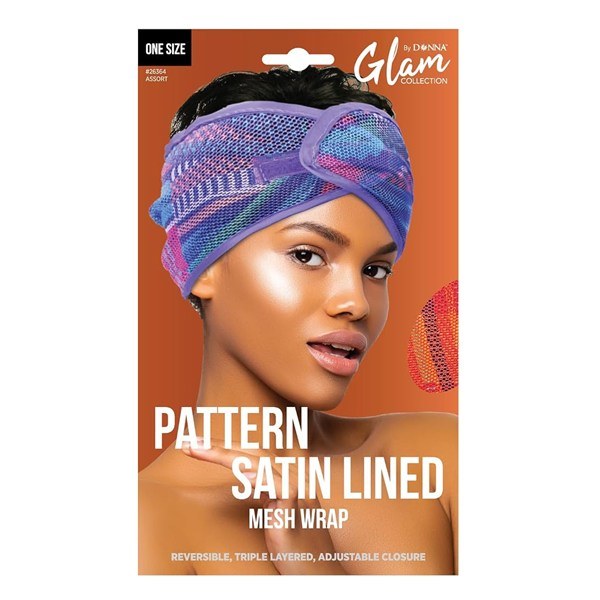 Glam Pattern Satin Lined Mesh Wrap #26364 - Assorted Pattern