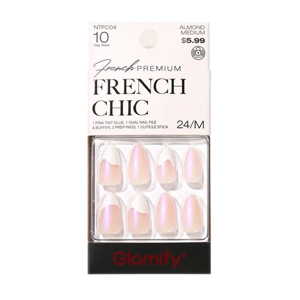 Glamify French Chic Press on Nails #NTFC04 - Almond Medium