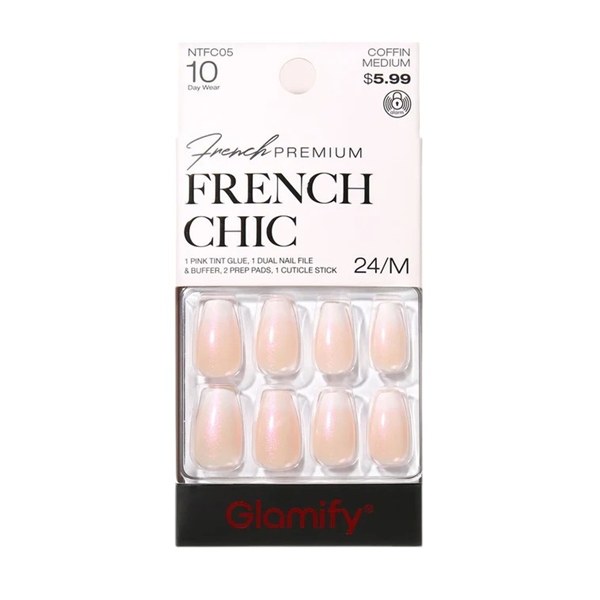 Glamify French Chic Press on Nails #NTFC05 - Coffin Medium