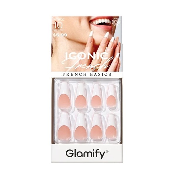 Glamify Iconic French Press on Nails #NTIF07 - Coffin Long