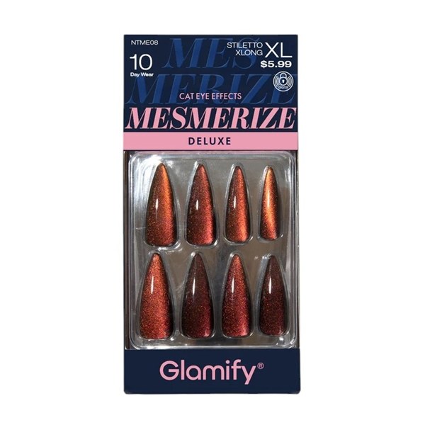 Glamify Mesmerize Deluxe Press on Nails #NTME08 - Stiletto X-Long