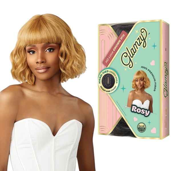 Glamzy HD Lace Crown Wig - ROSY - # ROSY PINK