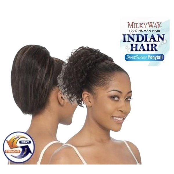 MilkyWay Drawstring Ponytail Indian Deep Pony 8 Inch - # 1