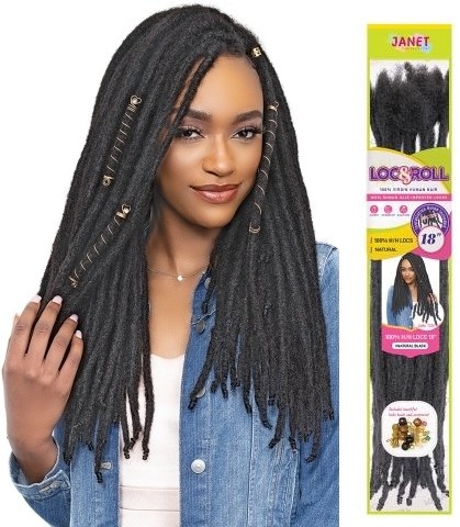 Loc & Roll Human Hair Locs 12 Inch - # NATURAL
