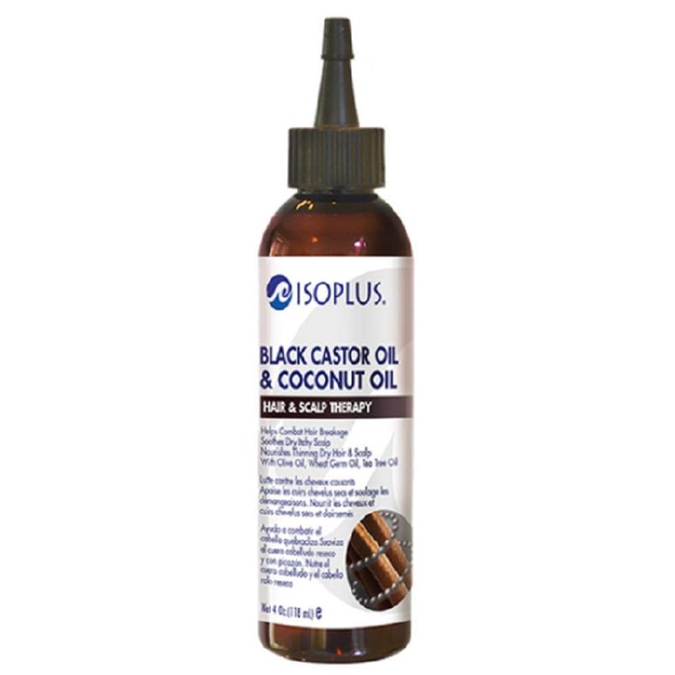 Isoplus Black Castor Oil & Coconut Oil Hair & Scalp Therapy 4oz