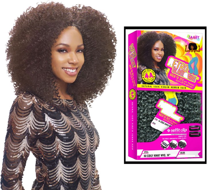 Janet Retro Glam & Vibe 4A Coily Kinky Weave 10 Inch