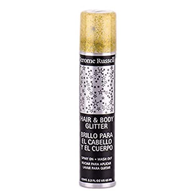 Jerome Russell Temporary Hair Color Spray Glitter Gold 2.2oz