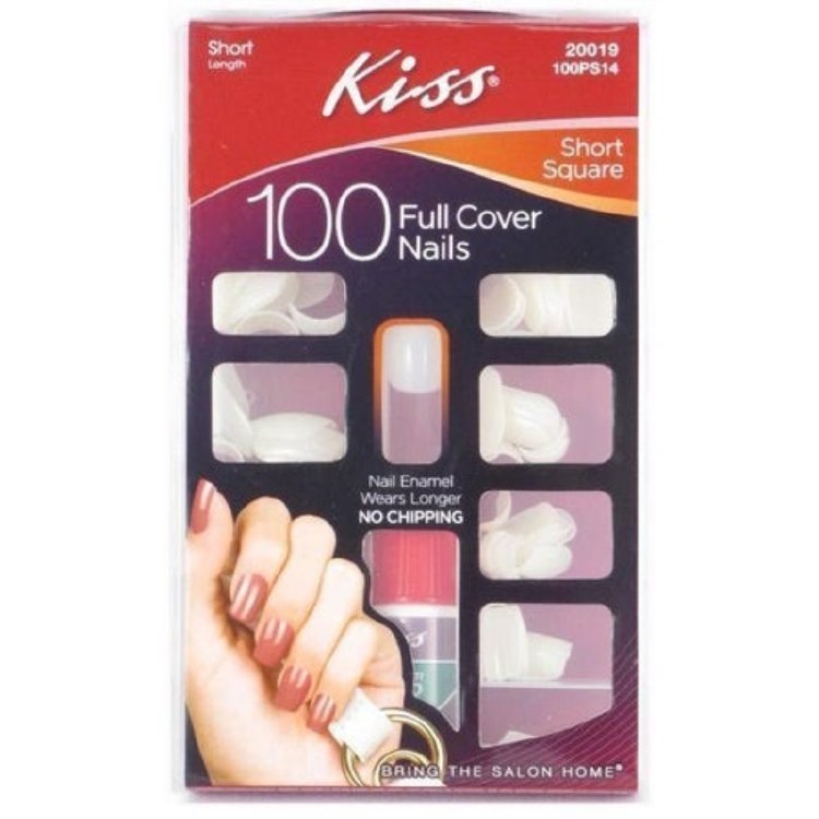 Kiss Plain Nail Kit - Short Square 100PS14