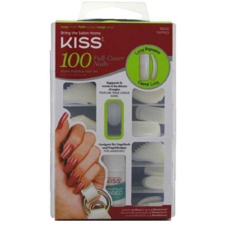 Kiss Plain Nail Kit - Long Square 100PS23