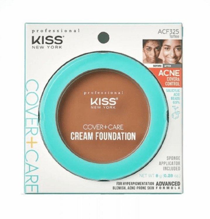 Kiss New York Professional Cover+Care Cream Foundation #ACF325 - Toffee