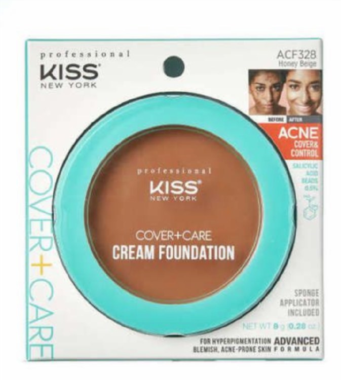 Kiss New York Professional Cover+Care Cream Foundation #ACF328 - Honey Beige