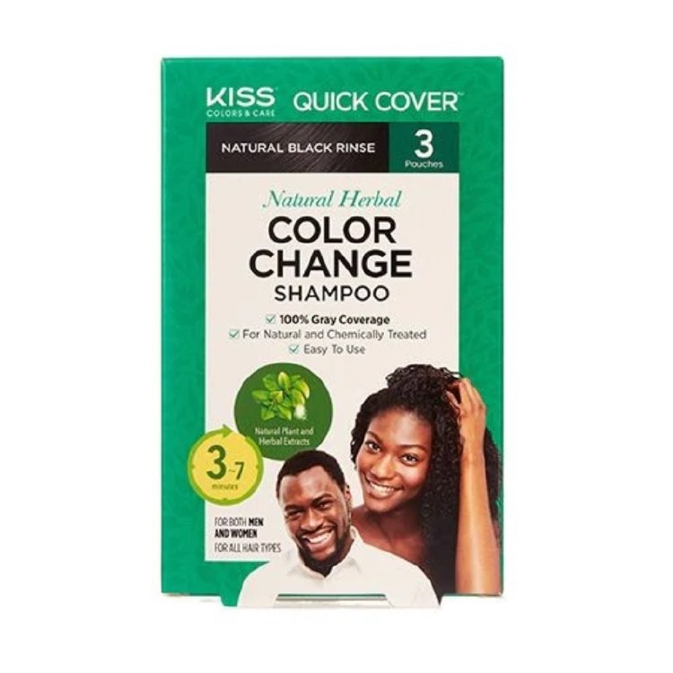 Kiss Quick Cover Natural Herbal Color Change Shampoo #CCS01