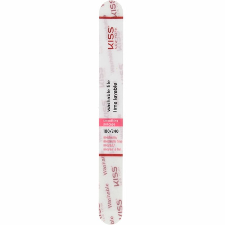 Kiss New York Nail File Washable 180/240 Medium / Medium Fine #F206N