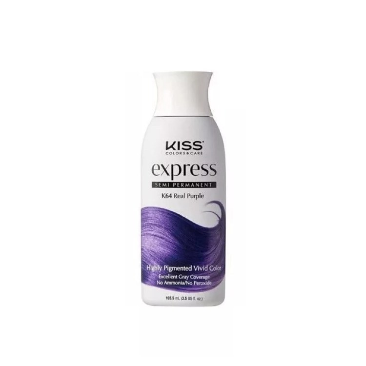 Kiss Express Color Semi-Permanent Hair Color #K64 - Real Purple