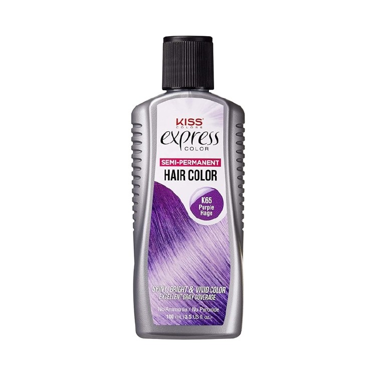 Kiss Express Color Semi-Permanent Hair Color - Purple Rage #K65