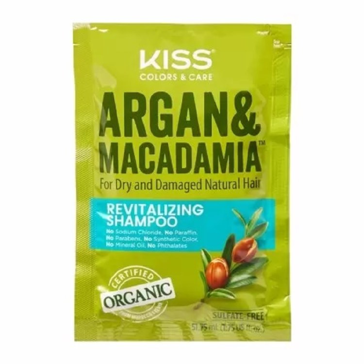 Kiss Argan & Macadamia Revitalizing Shampoo Sulfate-Free Certified #KAMS05