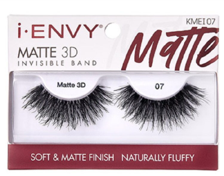 Kiss I Envy Matte 3D Invisible Band Eyelashes  Soft & Matte Finish - Naturally Fluffy #KMEI07