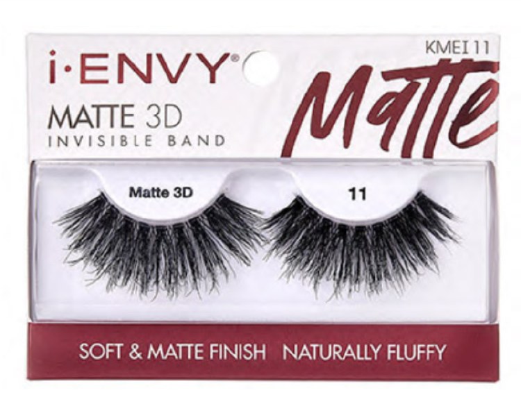 Kiss I Envy Matte 3D Invisible Band Eyelashes  Soft & Matte Finish - Naturally Fluffy #KMEI11