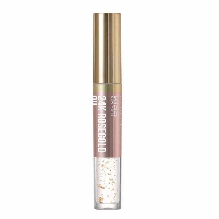 Kiss New York Natural Oil Lipgloss #KO02 - 24K Rose Gold Oil