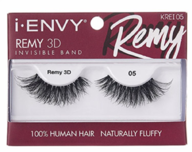 Kiss I Envy Remy 3D Invisible Band 100% Human Hair Eyelashes Naturally Fluffy #KREI05