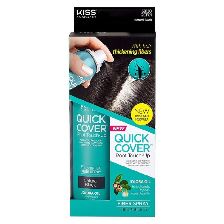 Kiss New York Quick Cover Root Touch-Up Thickning Fiber QCF01 - Natural Black