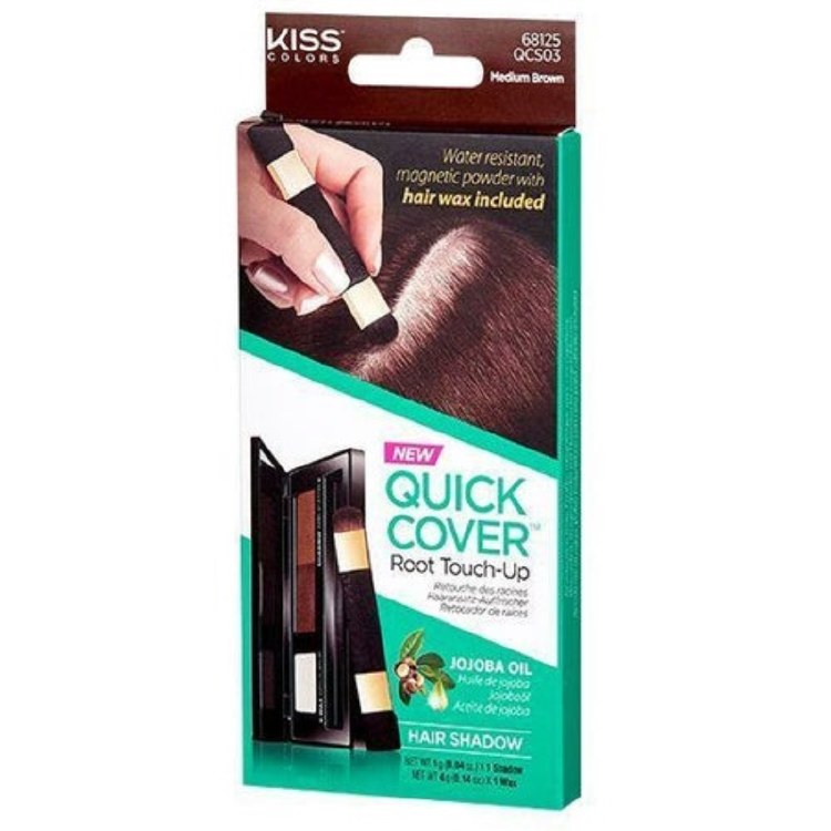 Kiss New York Quick Cover Root Touch-Up Hair Shadow QCS03 - Medium Brown