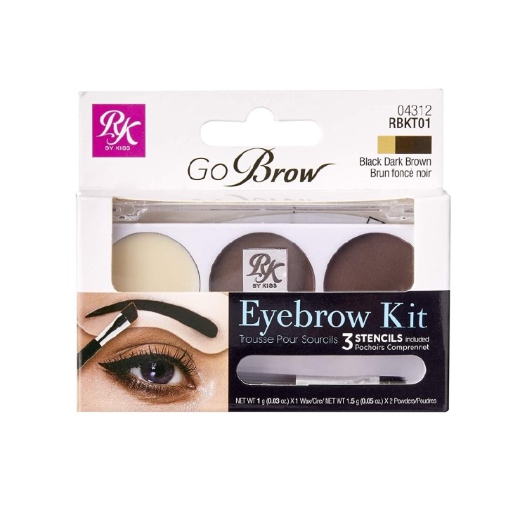Ruby Kisses Go Brow Eyebrow Kit #RBKT01 - Black Dark Brown