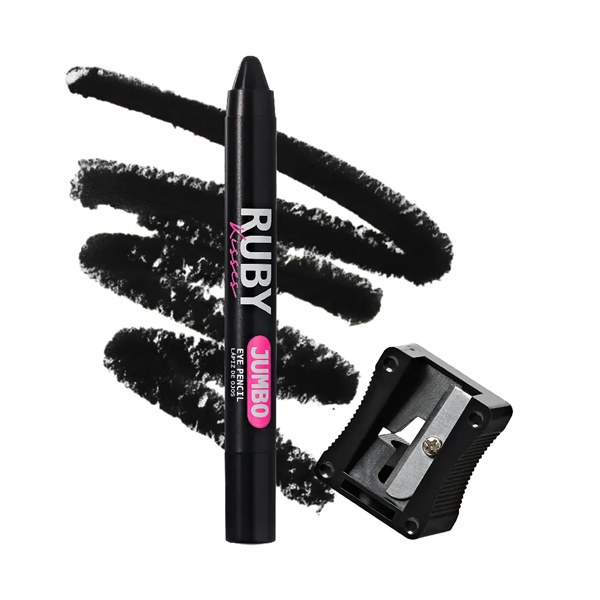 Ruby Kisses Jumbo Eye Pencil with Sharpener #RJP05 - Black