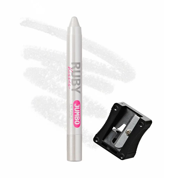 Ruby Kisses Jumbo Eye Pencil with Sharpener #RJP06 - Shimmer White