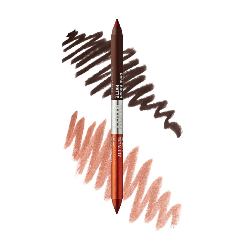 Ruby Kisses Duo Eyeliner #RME03 - Dark Brown/Bronze