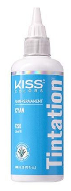 Kiss Colors Tintation Semi-Permanent Hair Color - Cyan