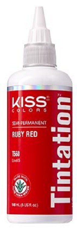 Kiss Colors Tintation Semi-Permanent Hair Color - Ruby Red