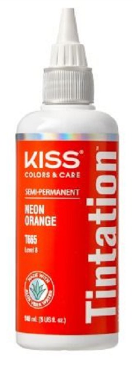 Kiss Colors Tintation Semi-Permanent Hair Color - Neon Orange