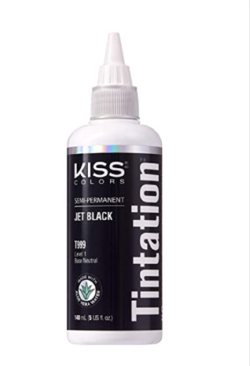 Kiss Colors Tintation Semi-Permanent Hair Color - Jet Black