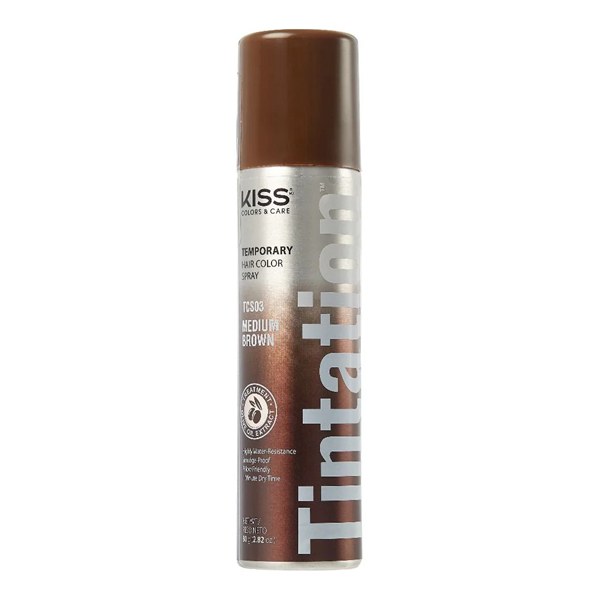Kiss Tintation Temporary Hair Color Spray #TCS03 - Medium Brown
