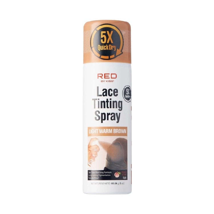 Red by Kiss Lace Tinting Spray 5X Quick Dry 3oz TL01 - Light Warm Brown