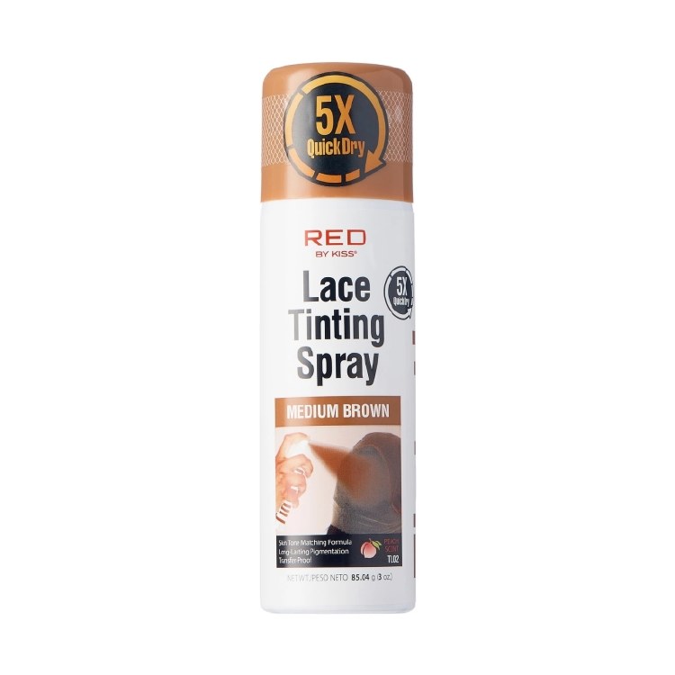 Red by Kiss Lace Tinting Spray 5X Quick Dry 3oz TL02 - Medium Brown