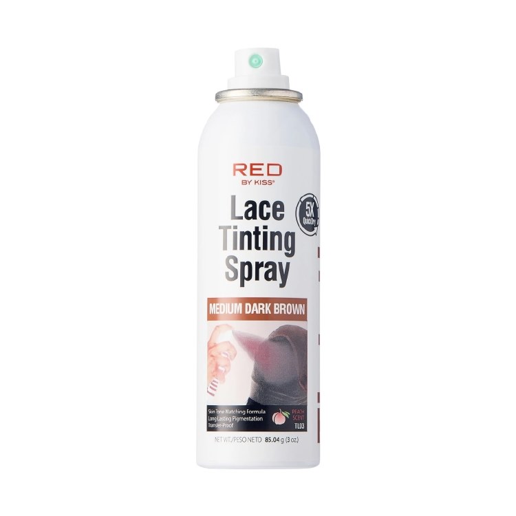 Red by Kiss Lace Tinting Spray 5X Quick Dry 3oz TL03 - Medium Dark Brown - #