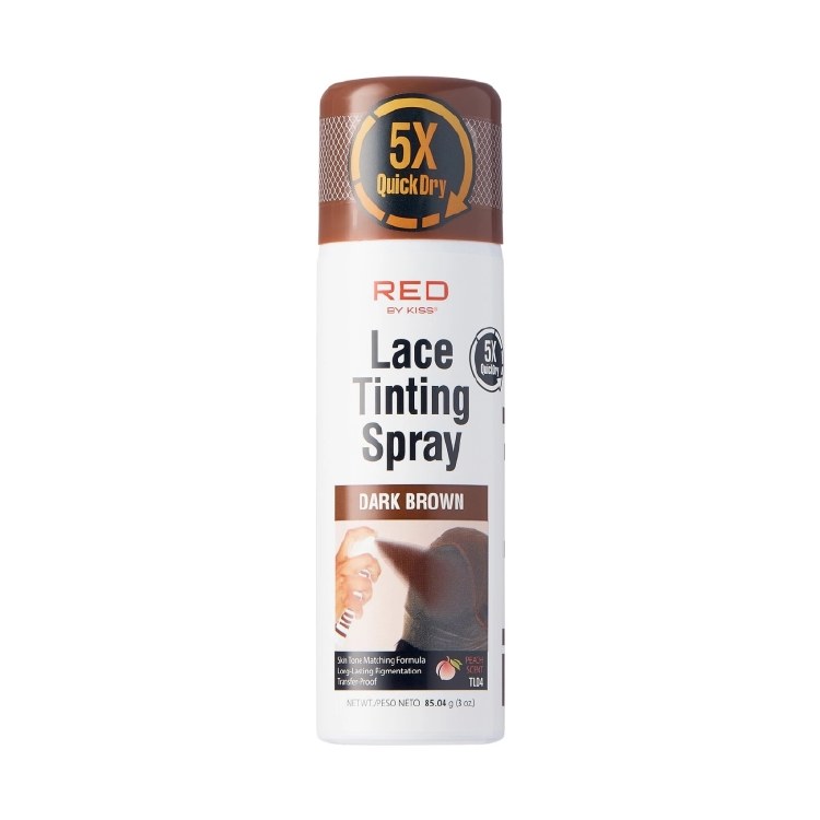 Red by Kiss Lace Tinting Spray 5X Quick Dry 3oz TL04 - Dark Brown - #