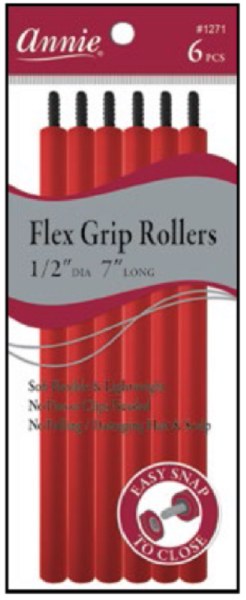 annie-flex-grip-rollers-7-6-pack-1271-red-beauty-depot