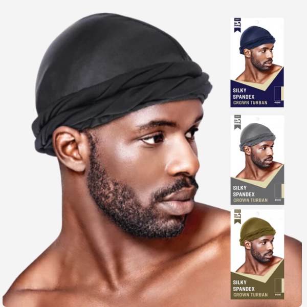 Mr. Durag Silky Spandex Crown Turban #4345 - Color - Beauty Depot Online