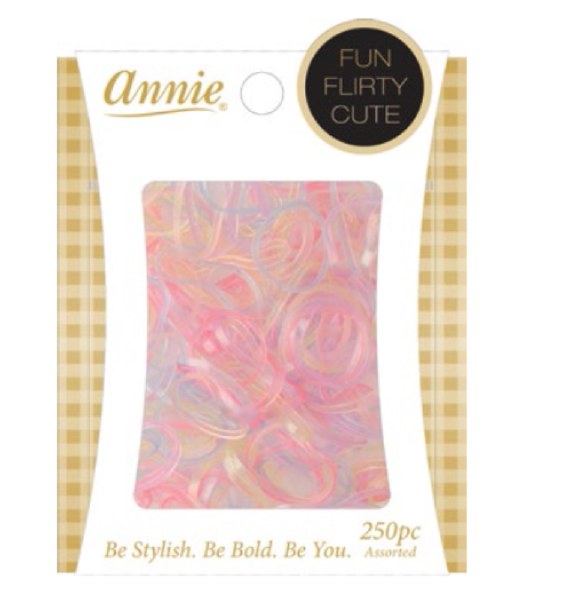 Annie 250 Elastic Rubber Bands - Assorted Pastel Colors #8554