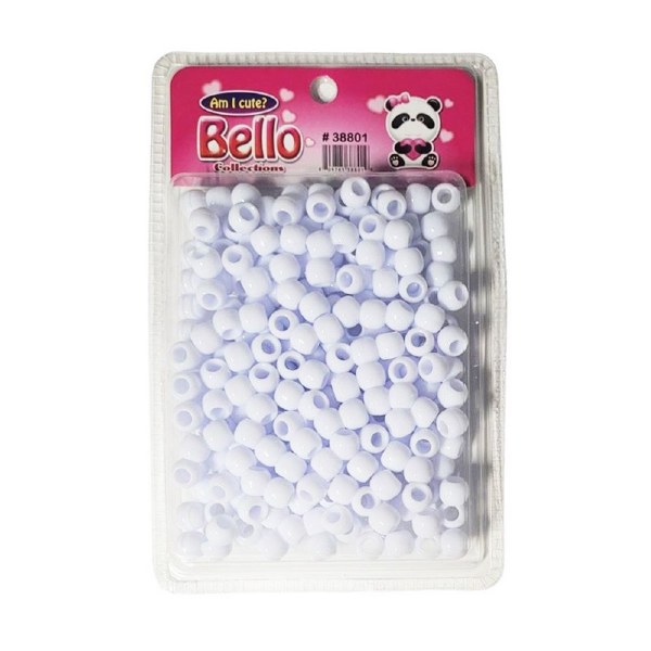 Bello Collections MED Hair Beads - WHITE #38801