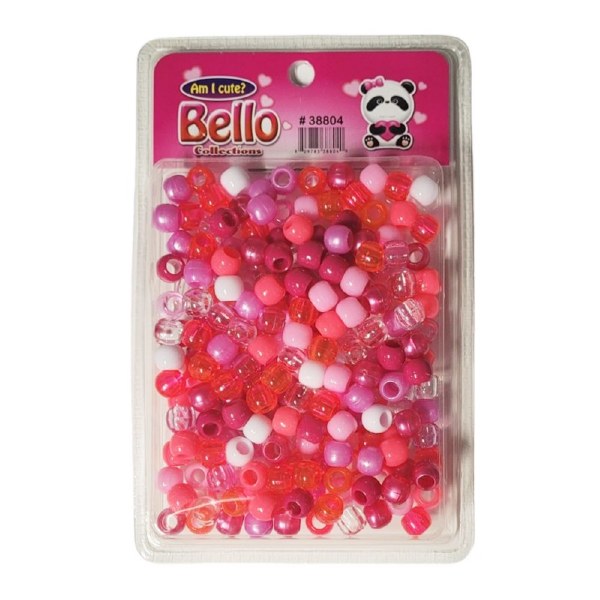 Bello Collections MED Hair Beads - PINK ASST #38804