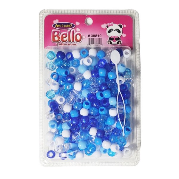 Bello Collections MED Hair Beads - BLUE ASST #38810